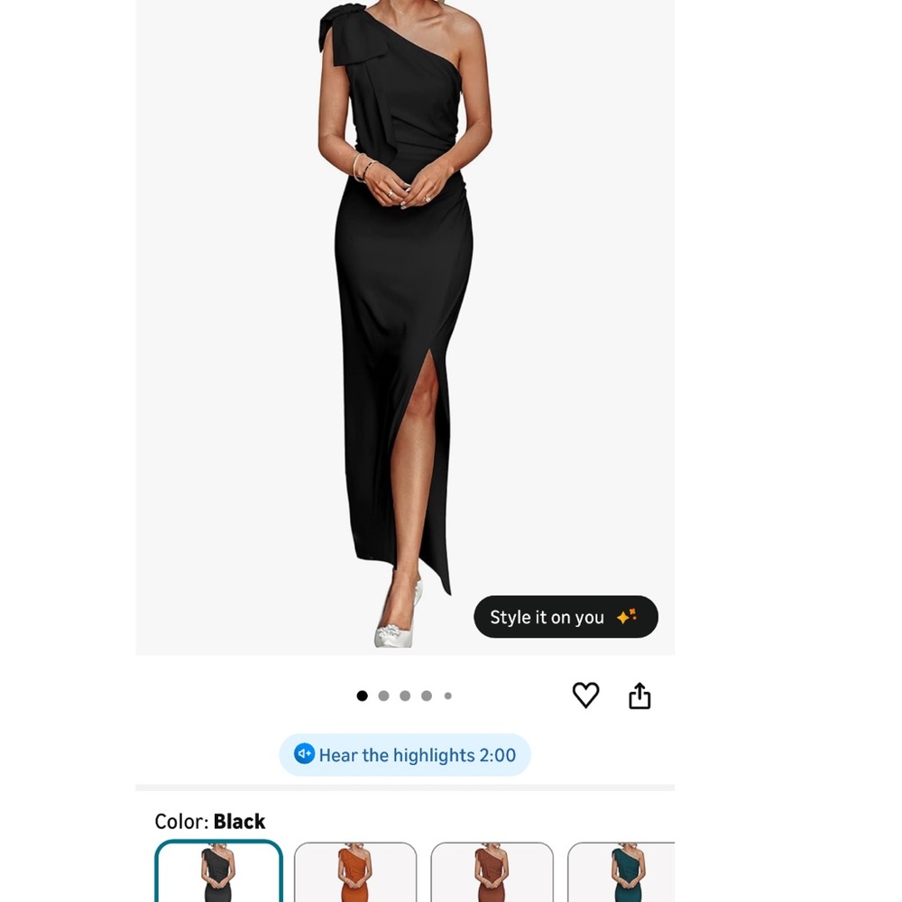 Elegant Black One-Shoulder Dress